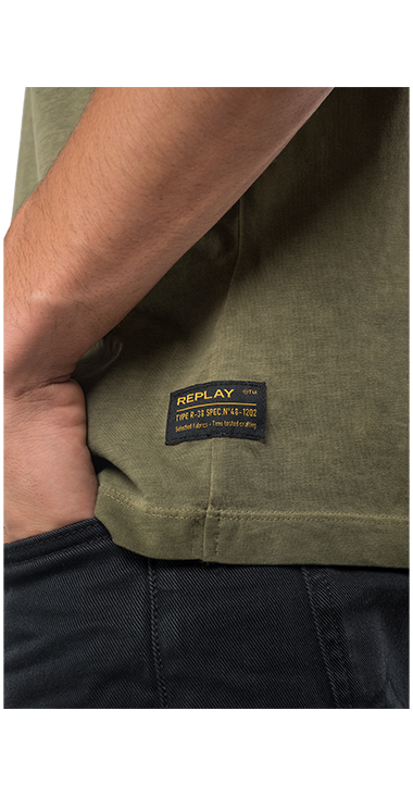ガーメントダイコットンジャージーARMY Tシャツ 詳細画像